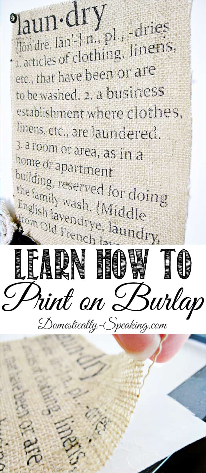 Burlap Laundry Sign…How to!