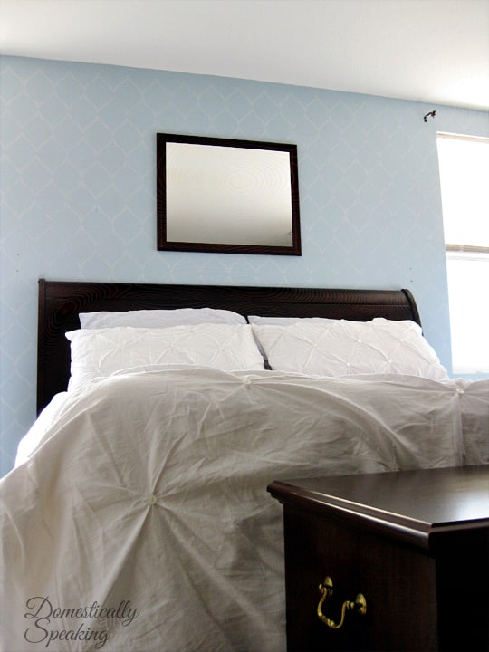 2nd Master Bedroom Reveal… Beautiful Stenciled Wall