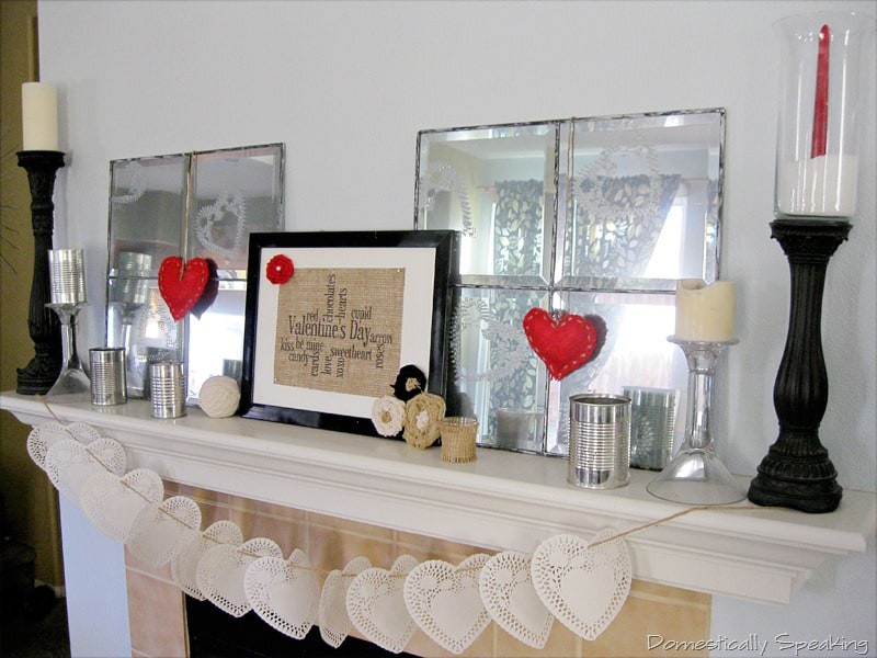 Valentine’s Day Mantel