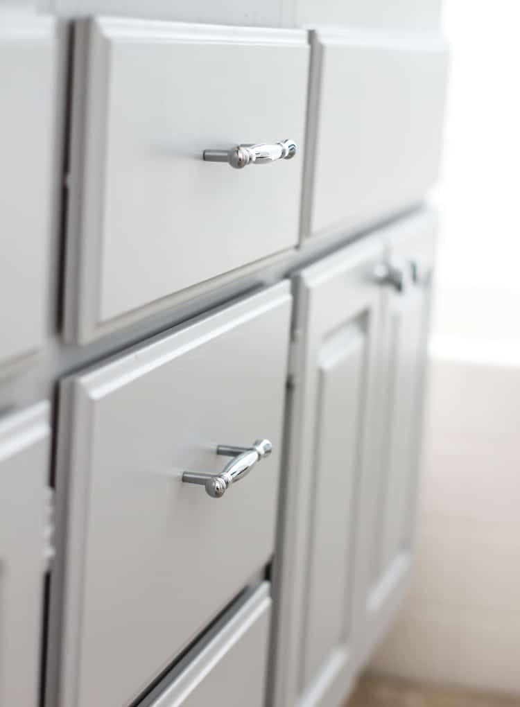 Builder Boring to Gorgeous Gray Cabinets