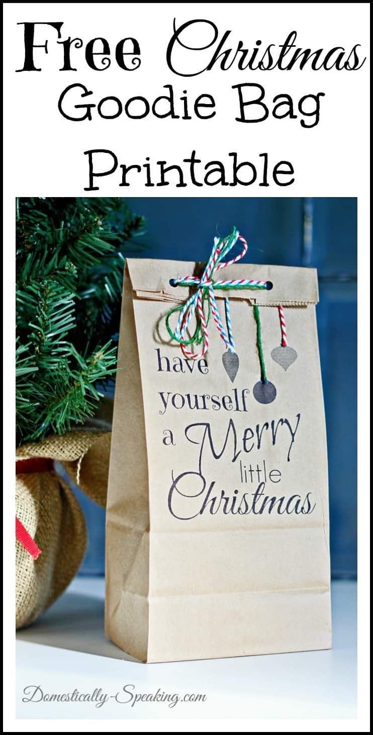 Have Yourself a Merry Little Christmas Bag Printable