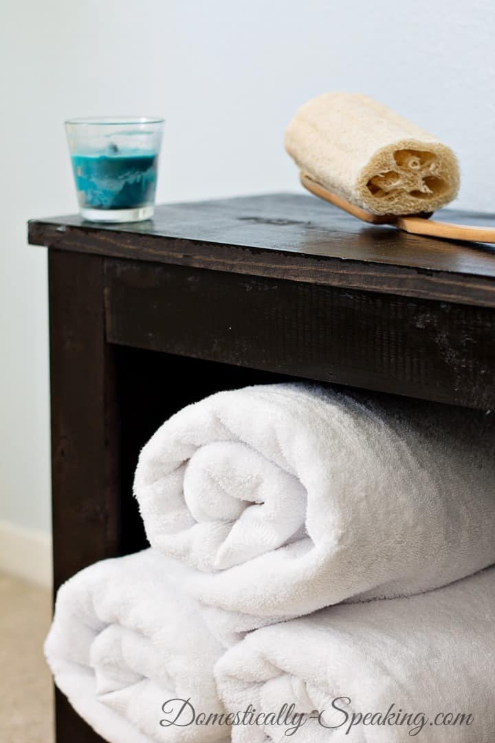 DIY Bathroom Storage Bench