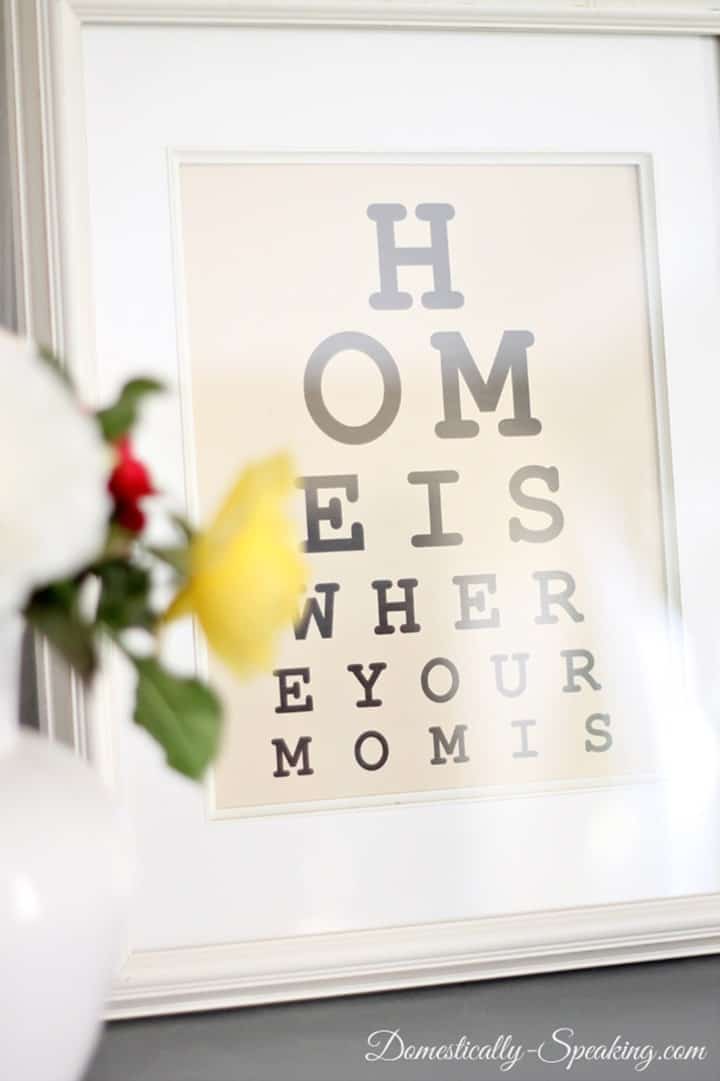 Mother’s Day Eye Chart Printable