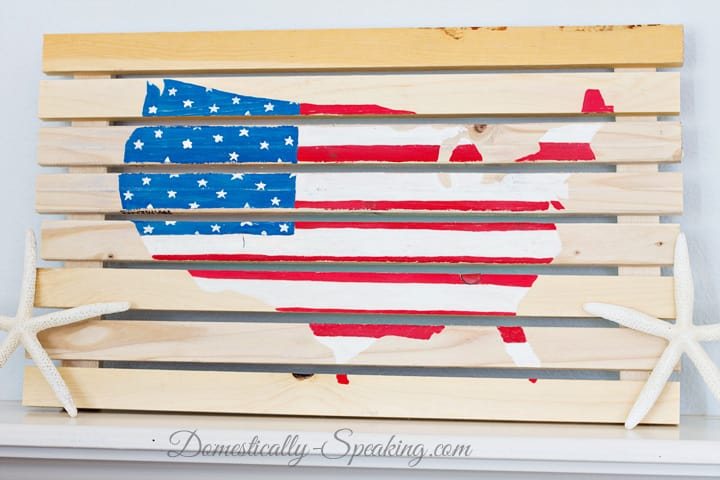 DIY Painted USA Flag Pallet Sign