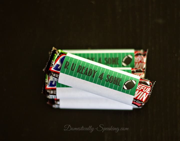 Football Candy Bars Wrapper Printable