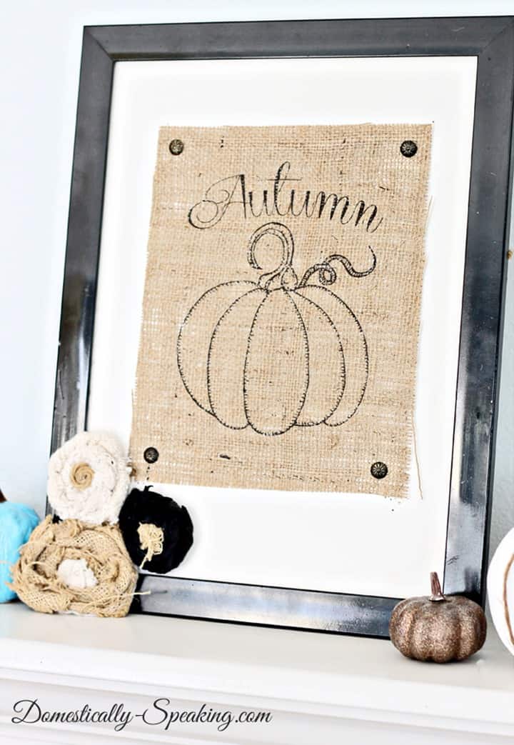 Burlap Autumn Pumpkin