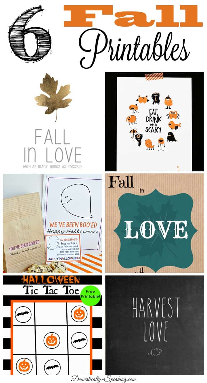 6 Fall Printables… Feature Friday