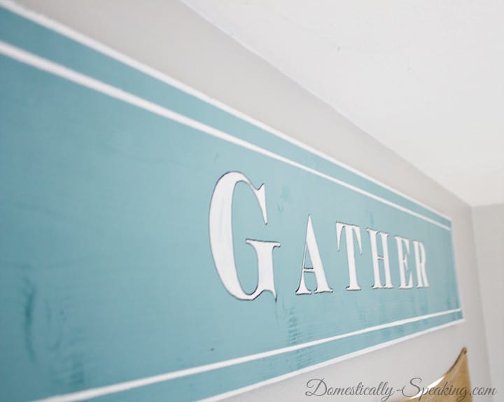 DIY Gather Wood Painted Sign