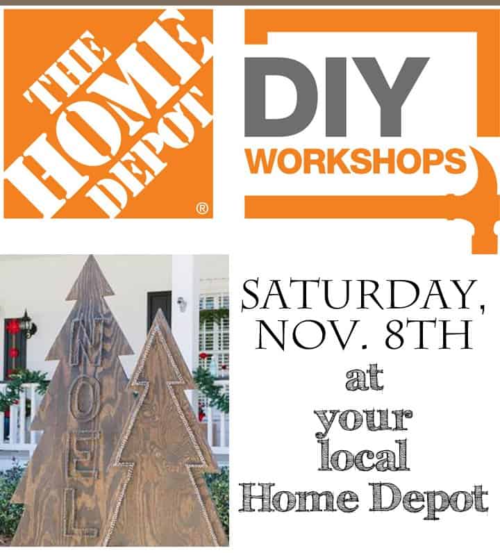 The Home Depot Holiday DIY Workshop… Come Join Us!