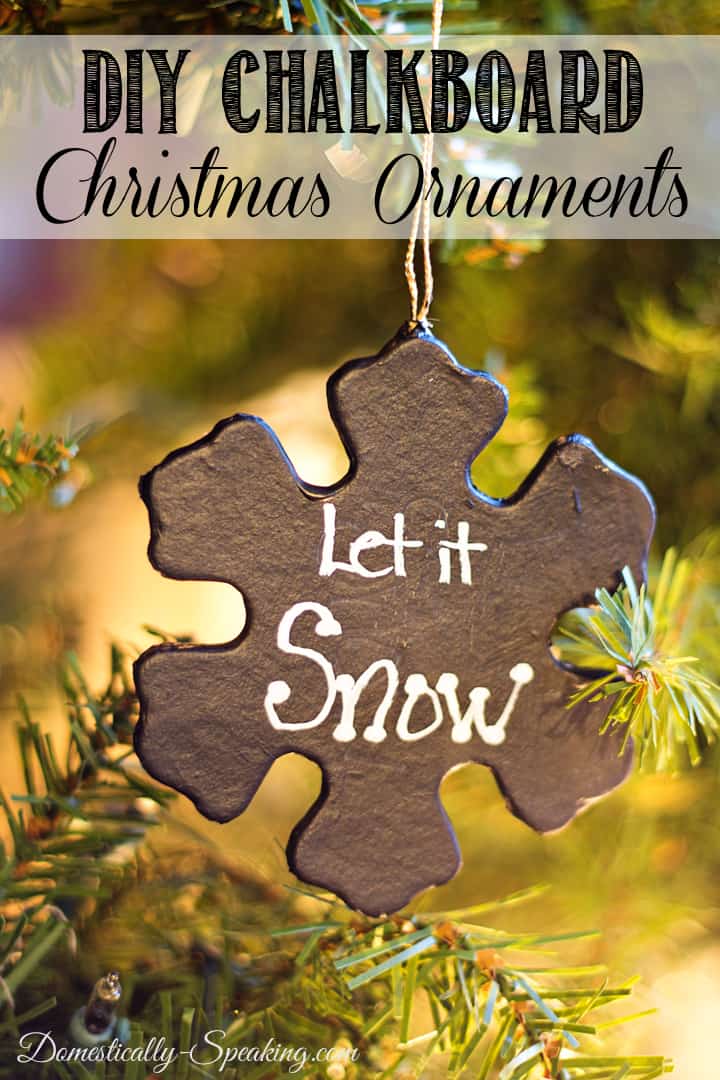 DIY Chalkboard Christmas Ornaments