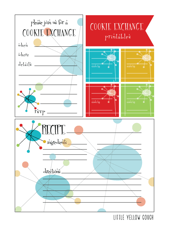 Cookie Swap: Retro Style Printables