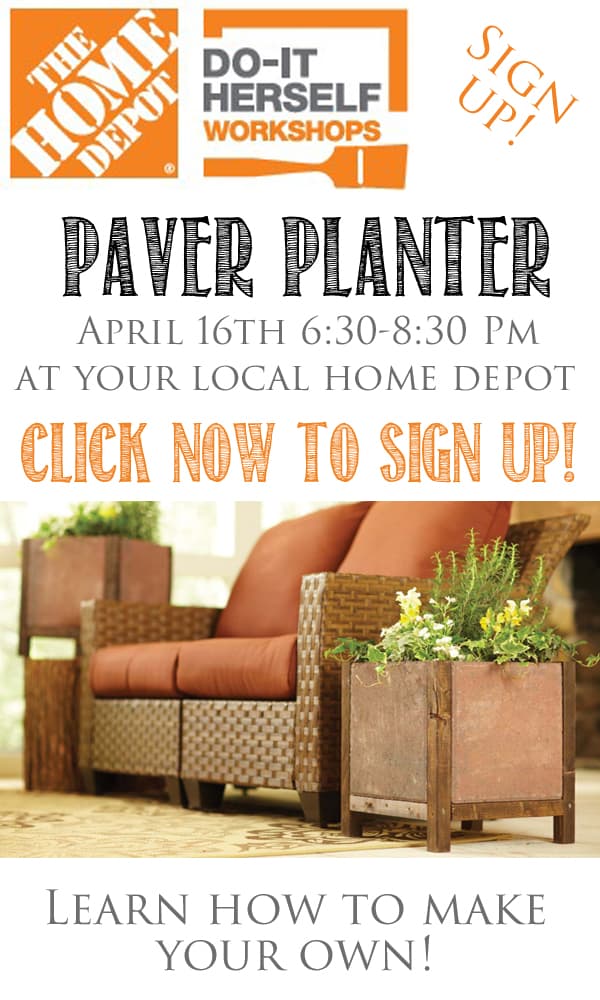 The Home Depot DIH Workshop Paver Planter