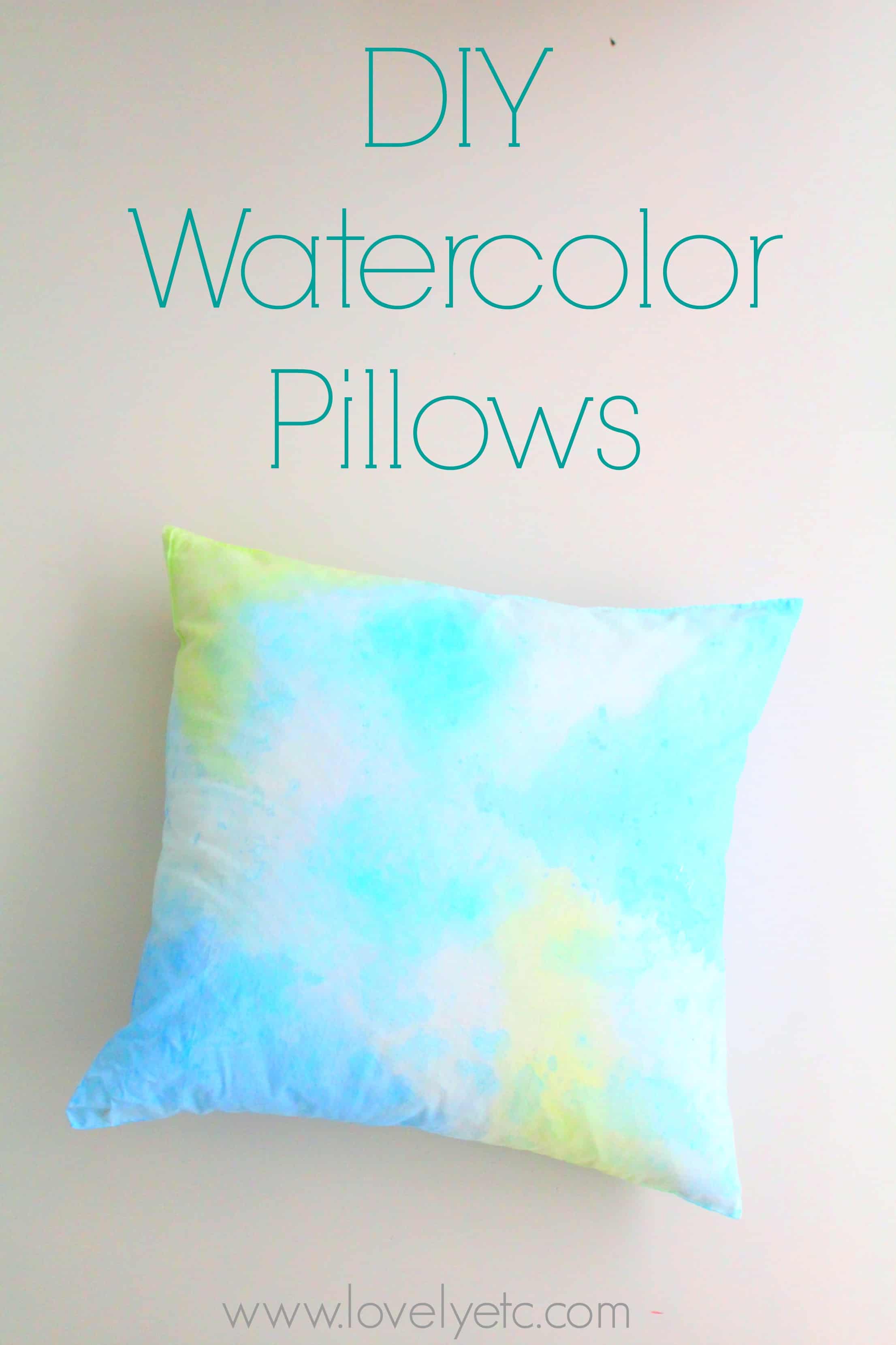 DIY Watercolor Pillows