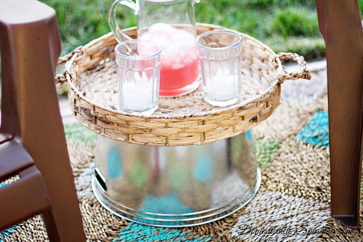 Easiest Outdoor Entertainment Table DIY