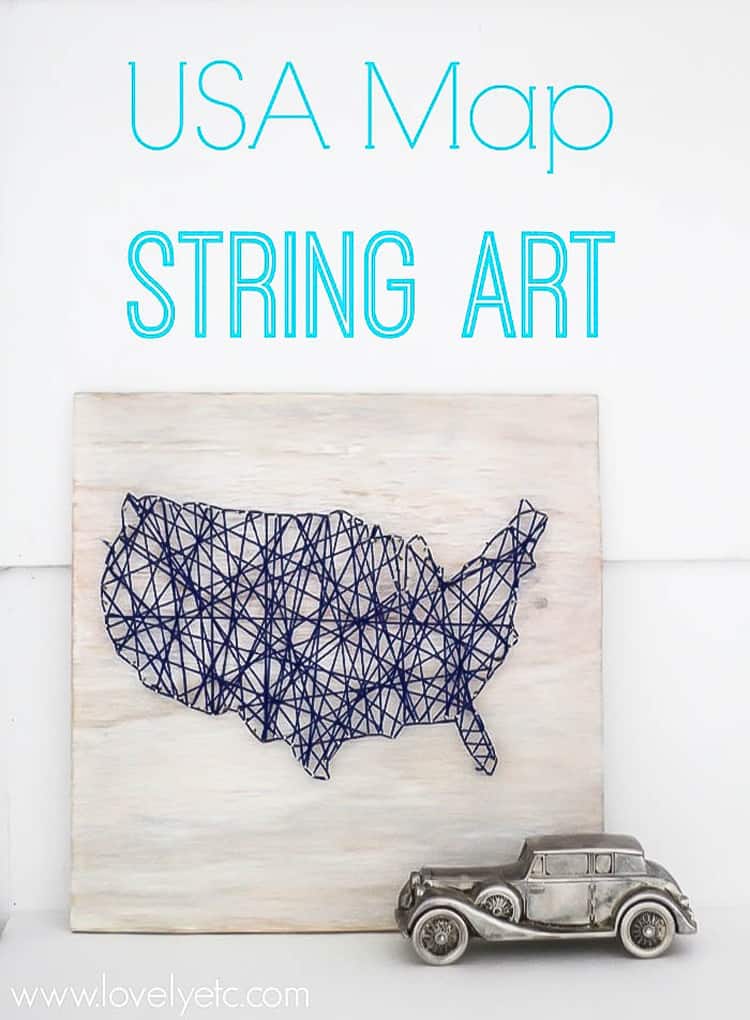 USA Map String Art