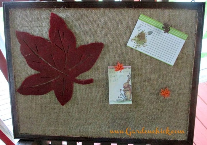 Burlap Bulletin Board