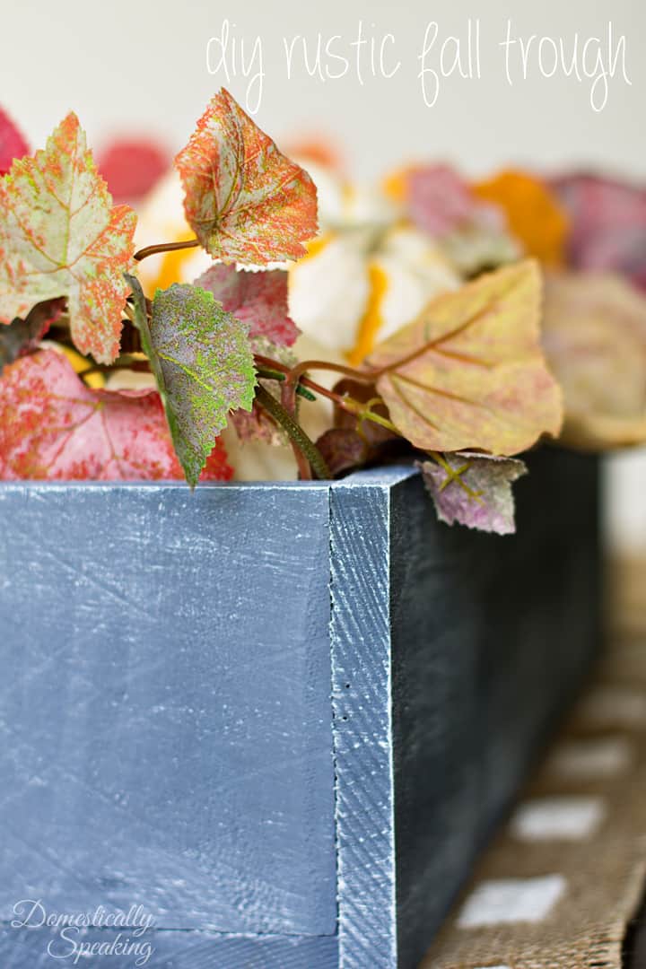 DIY Autumn Trough to fill with Pumpkins