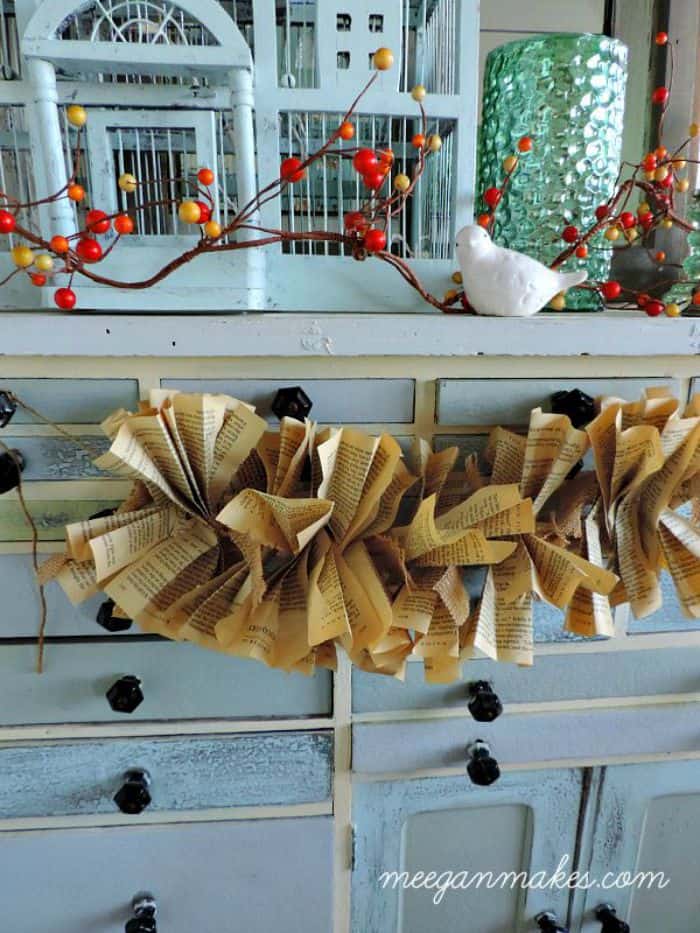 DIY Book Page and Burlap Garland Tutorial