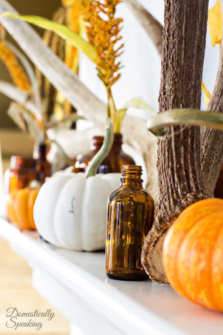 Rustic Autumn Mantel