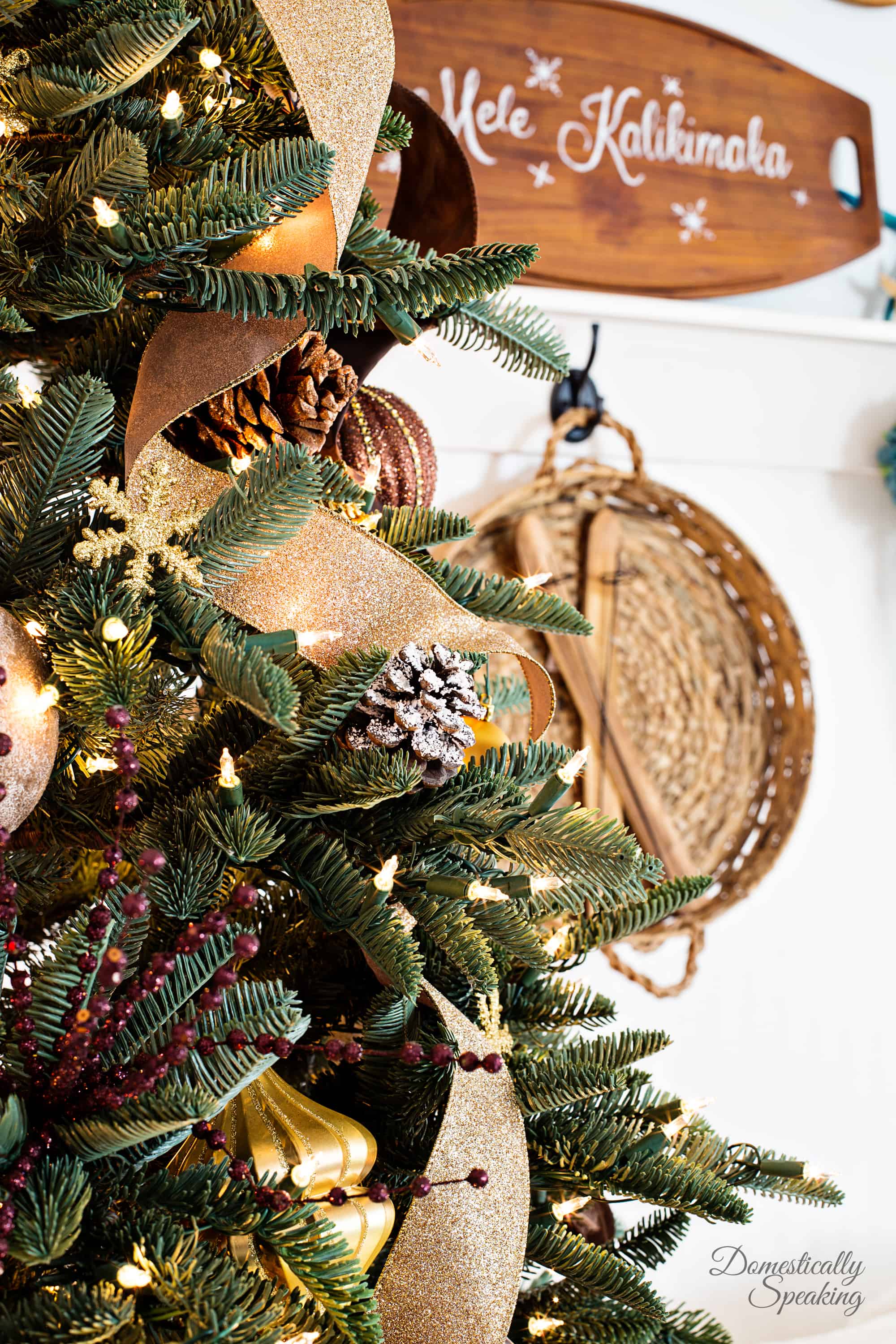 Rustic Luxe Christmas Tree 12 Bloggers of Christmas with Balsam Hill