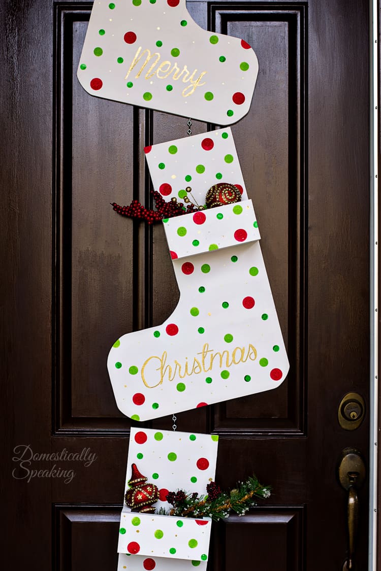 Whimsical Wooden Christmas Stocking Planter