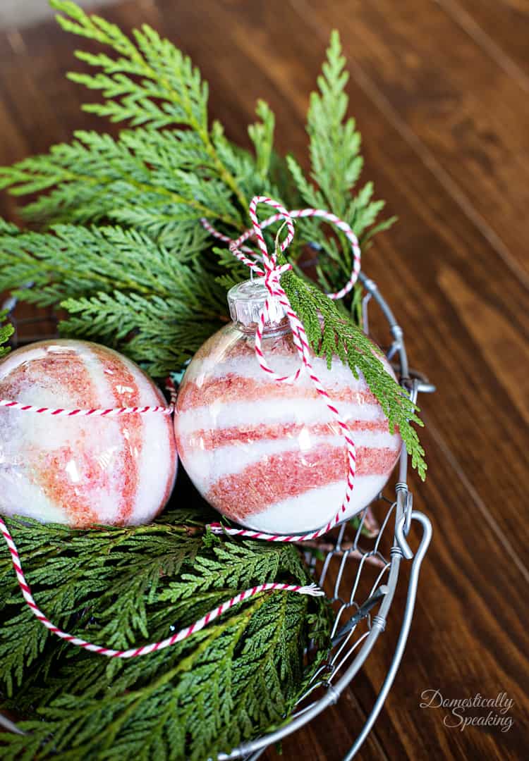 Peppermint Bath Salt Ornament Gift Idea