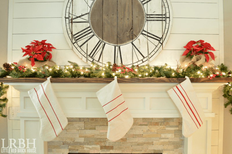 Drop Cloth Grain Sack Stockings | LITTLE RED BRICK HOUSE