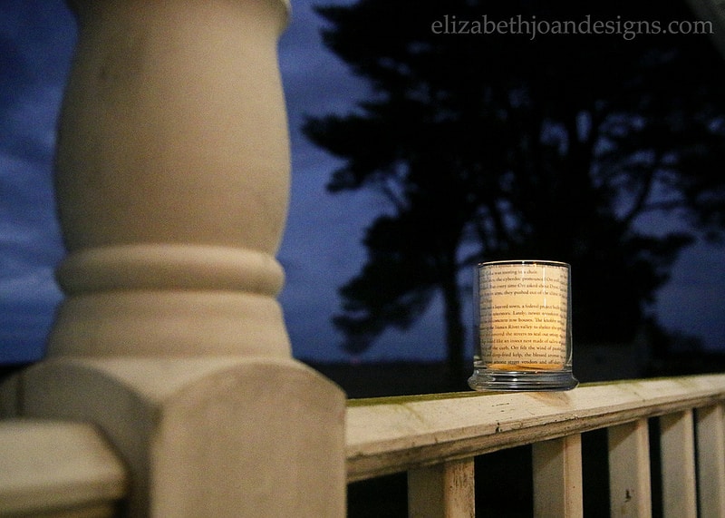 Book Page Candle Holder