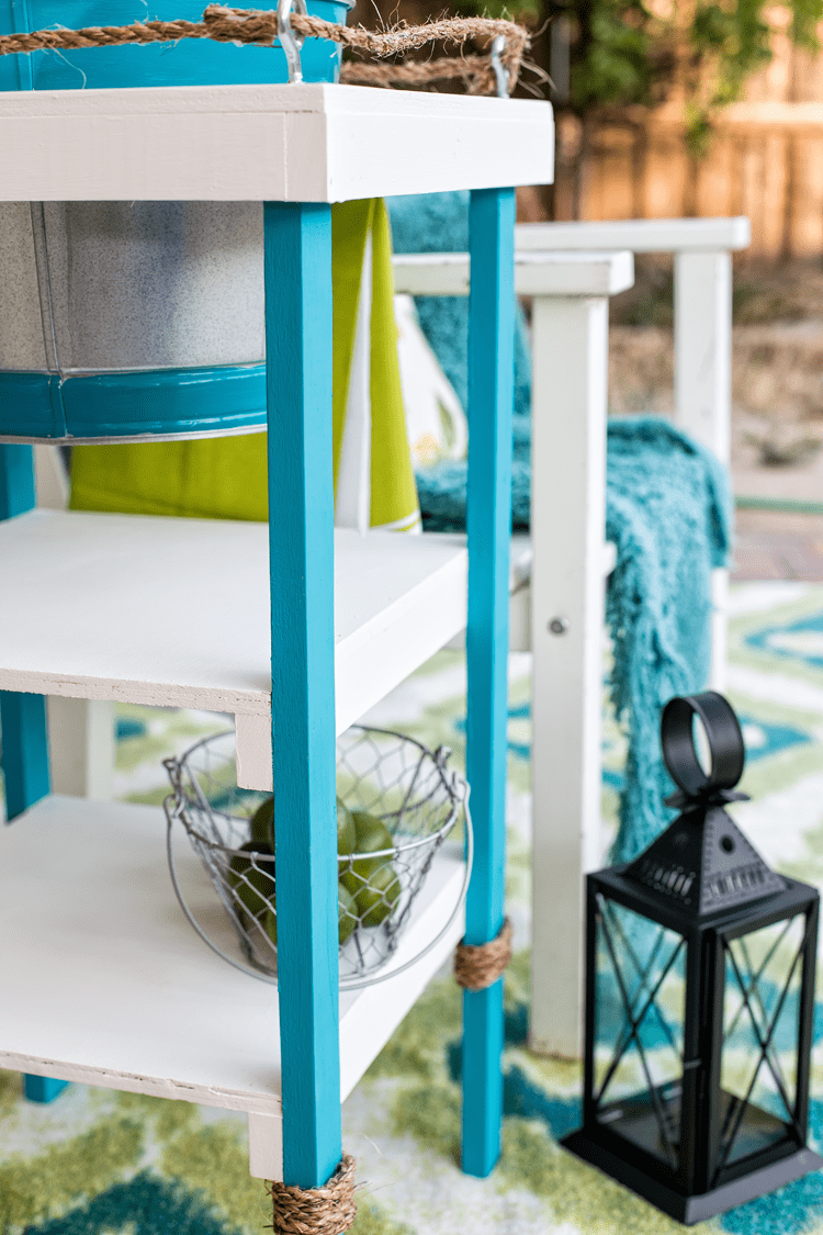 DIY Coastal Beverage Stand