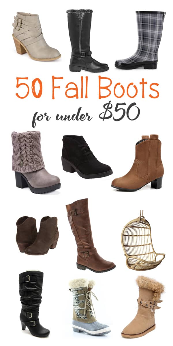 50 Fall Boots for Women that are under $50!!! Booties, Riding Boots, Rain Boots, Knee High, Wide Calf, Heeled and More!!!