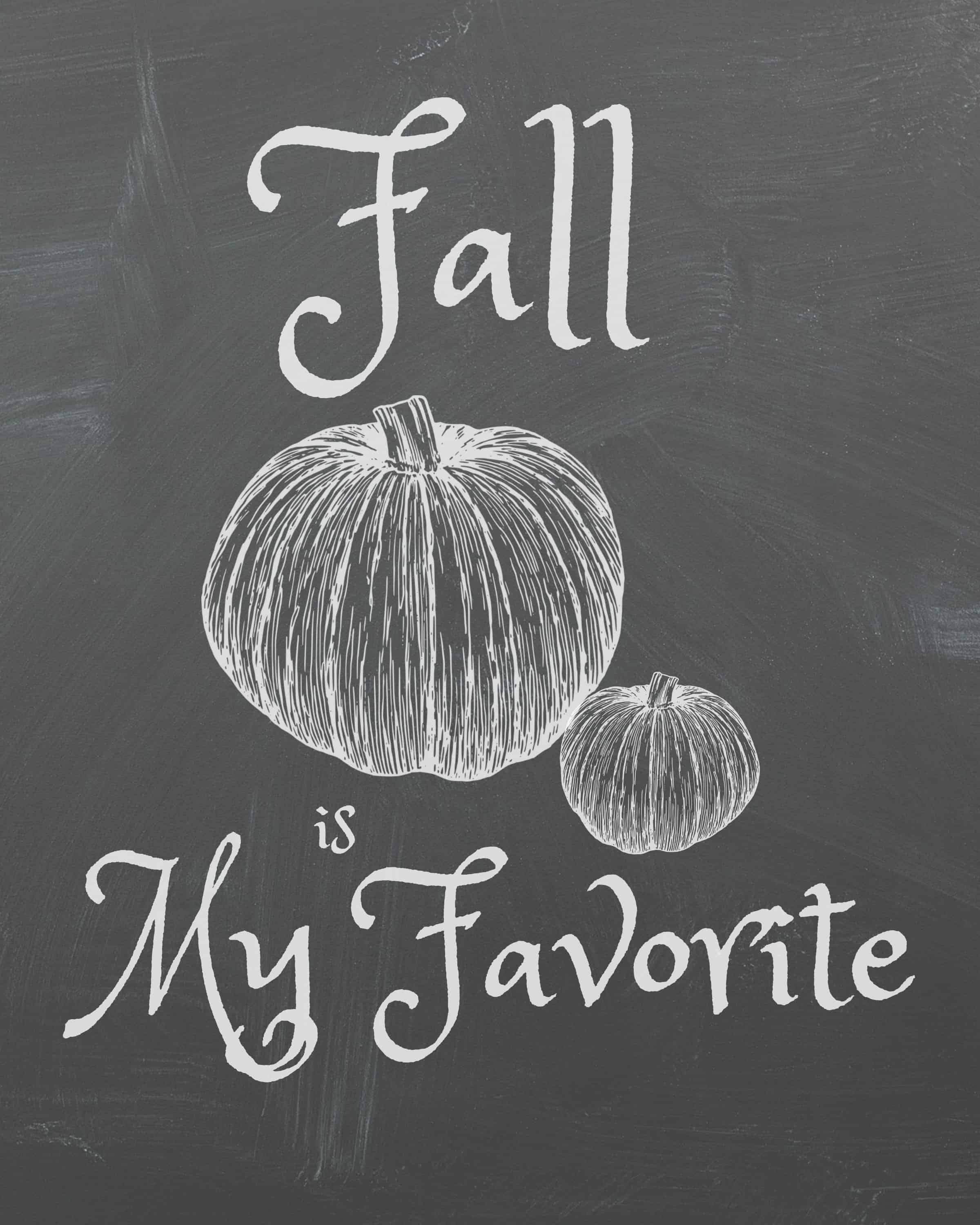 Fall Chalkboard Printables