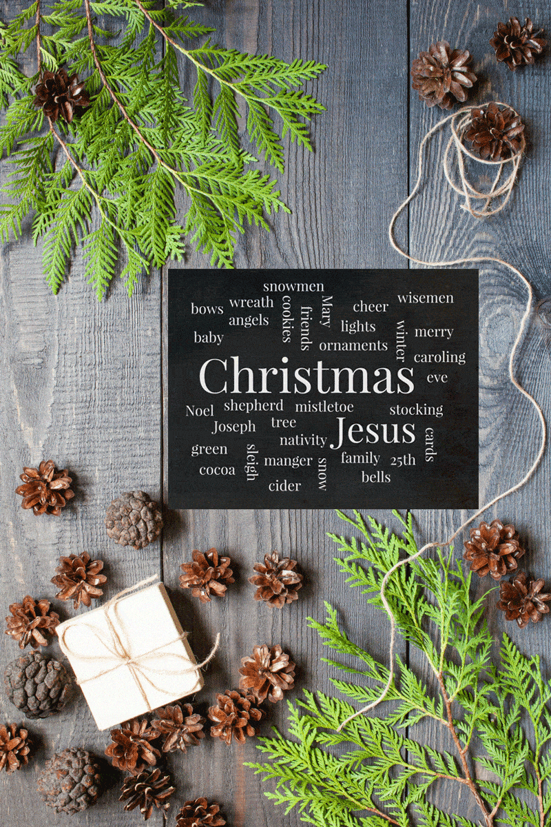 Christmas Chalkboard Subway Printable