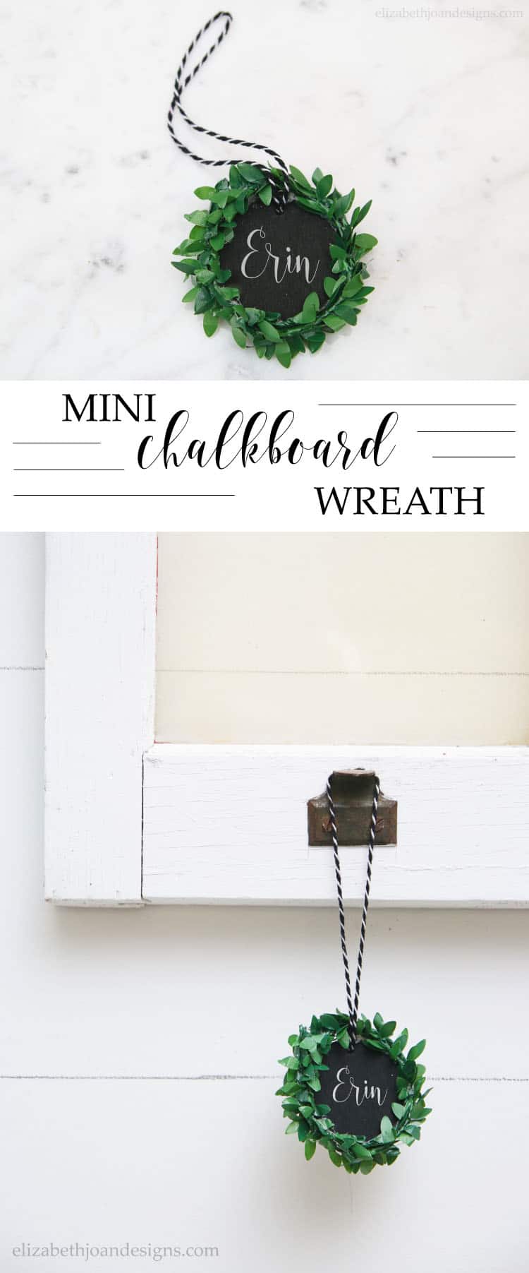 Mini Chalkboard Wreath