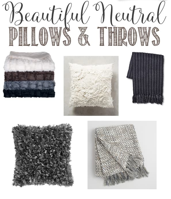 Cozy Neutral Pillows and Throws