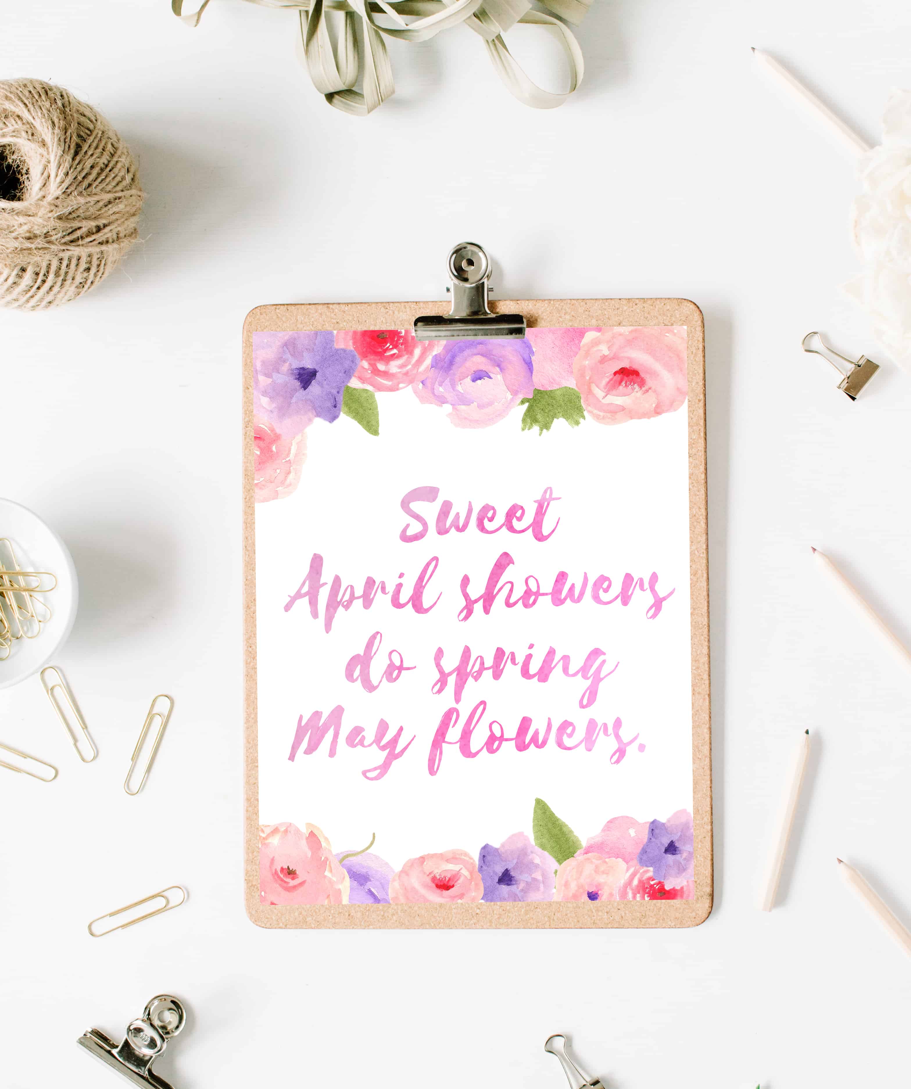 Spring Flowers Printable