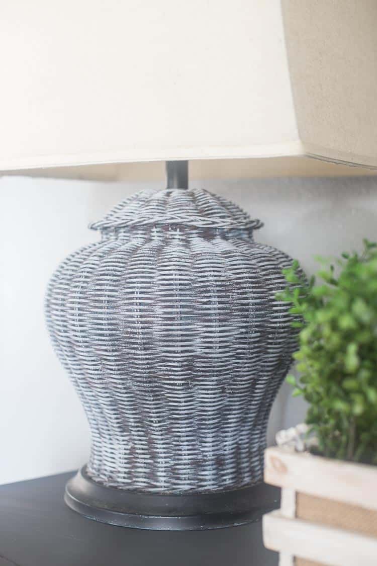 Rattan Lamps Updated with Paint