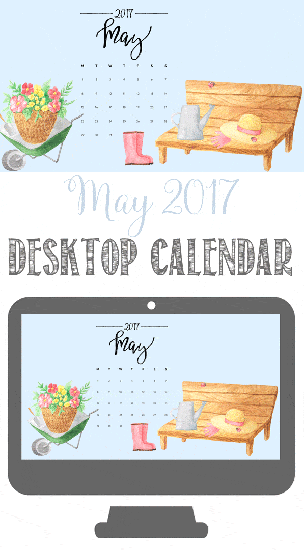 Garden May Calendar Wallpaper