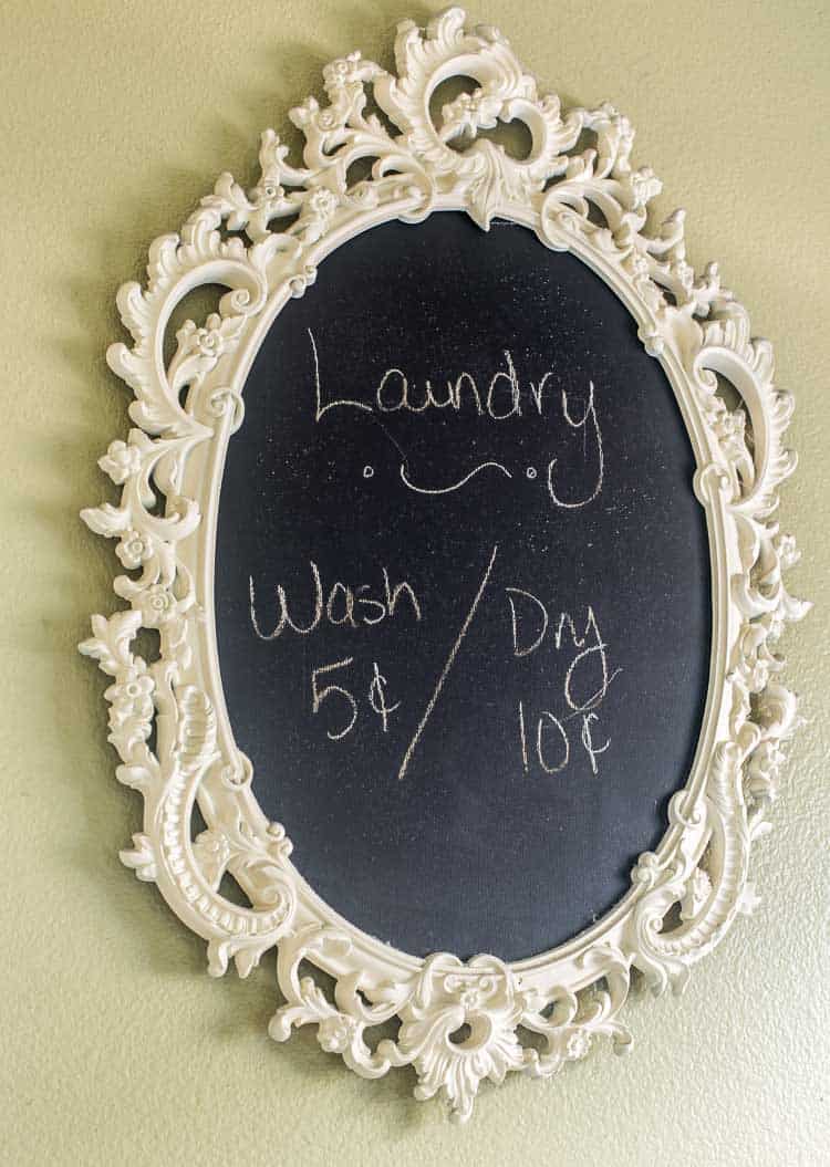 Gaudy Mirror Gets a Chalkboard Makeover