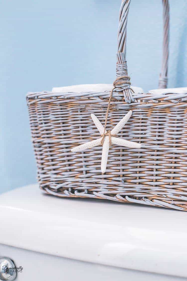 DIY Painted Toilet Paper Basket