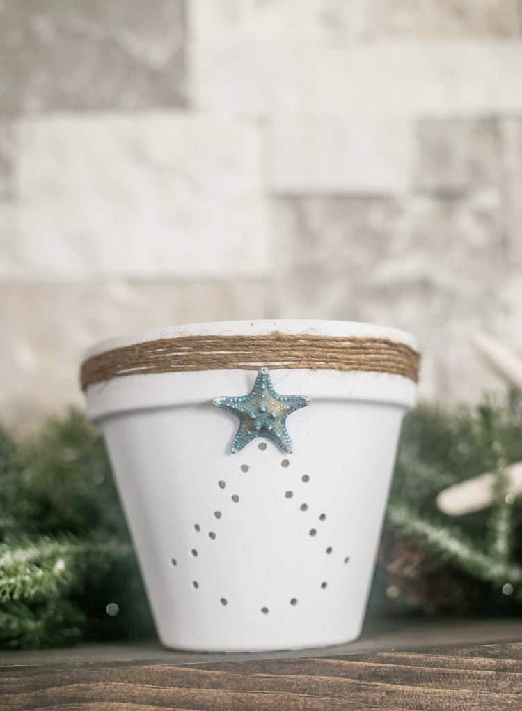 Coastal Terra Cotta Christmas Lantern