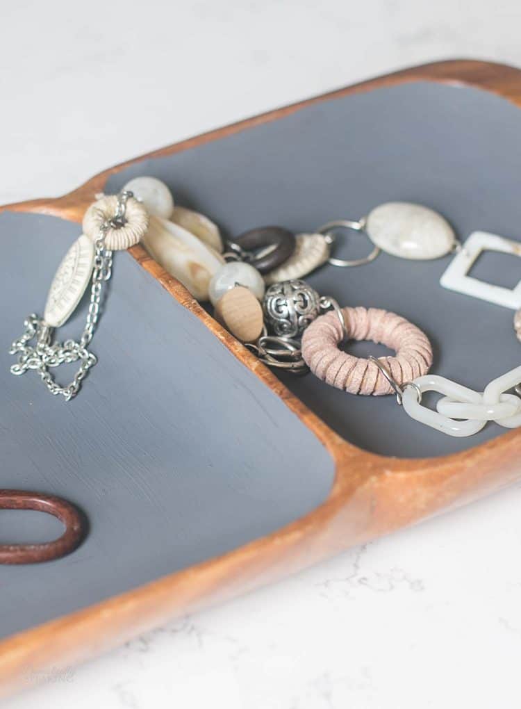Thrift Store Jewelry Tray Makeover