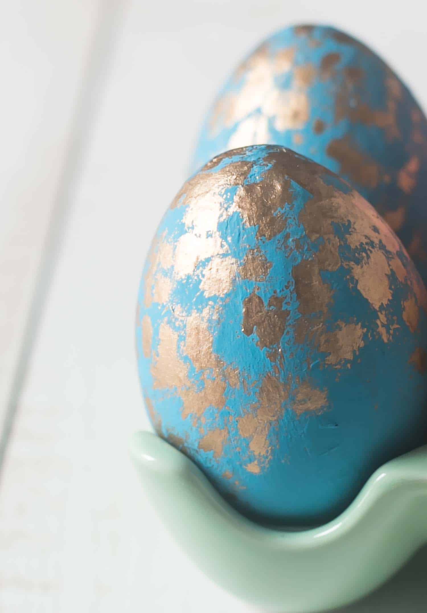 Gold Leaf Easter Eggs