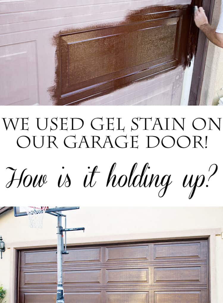 DIY Gel Stain Garage Door Update