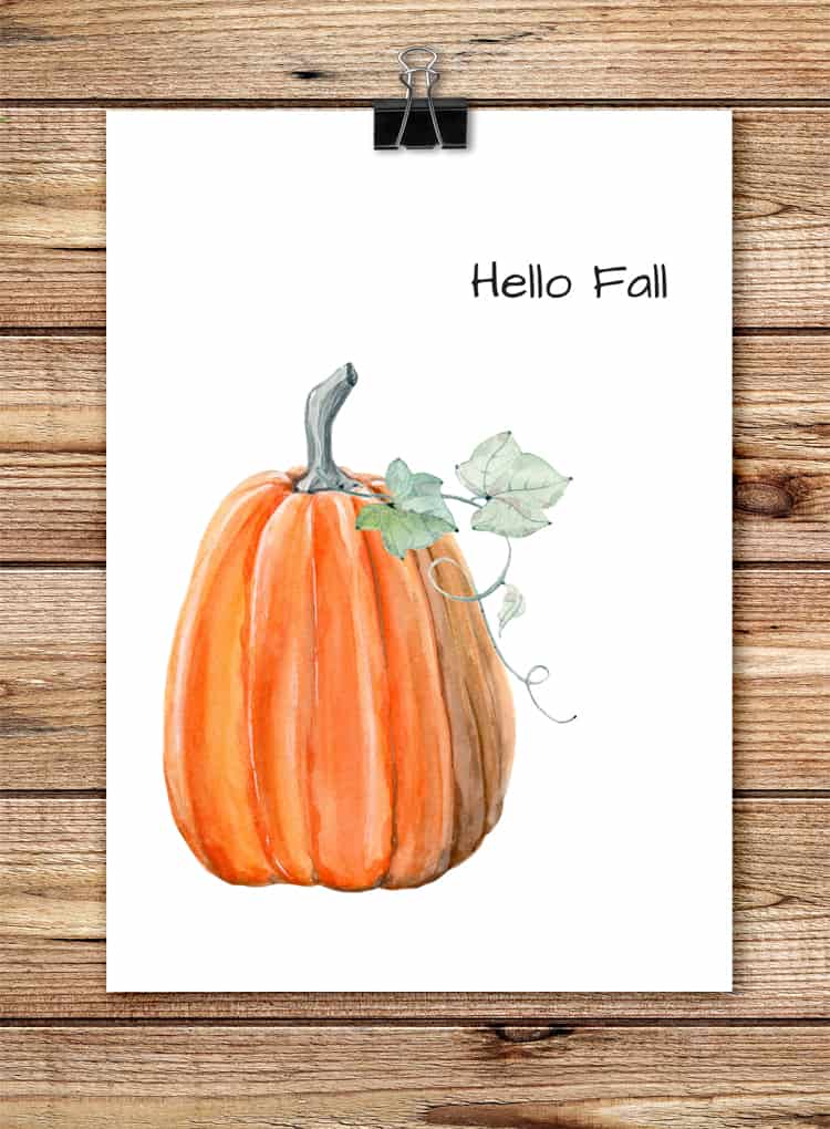 Hello Fall Free Printable