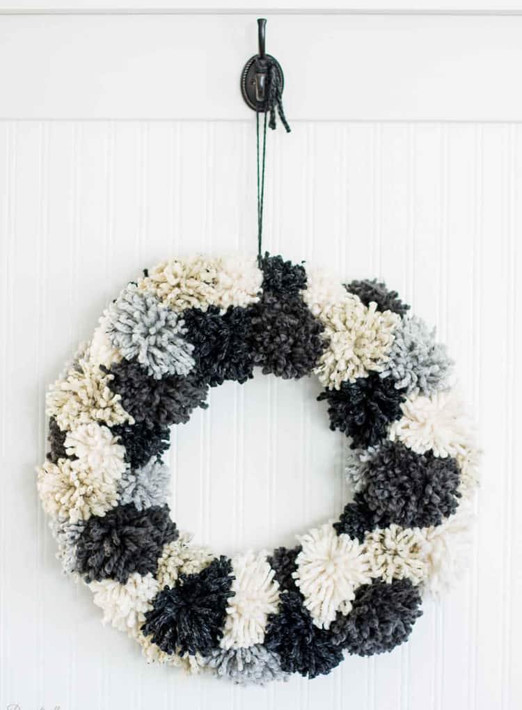 Winter Pom Pom Wreath