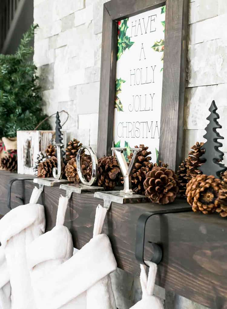 Rustic Christmas Mantel