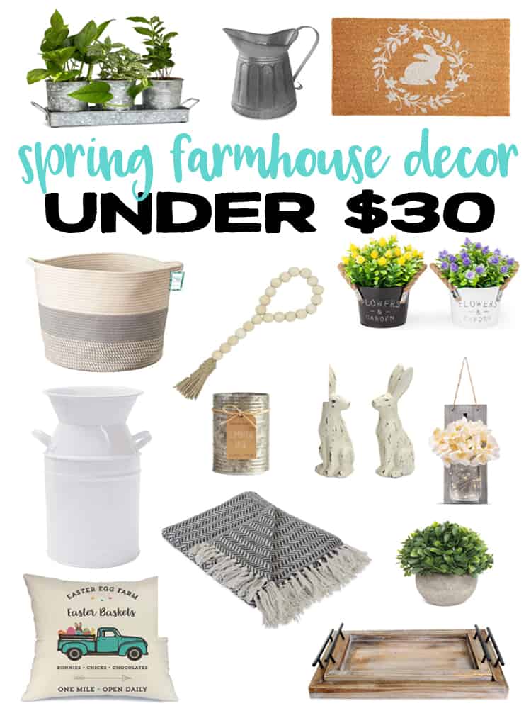 Spring Farmhouse Decor under 30 dollars