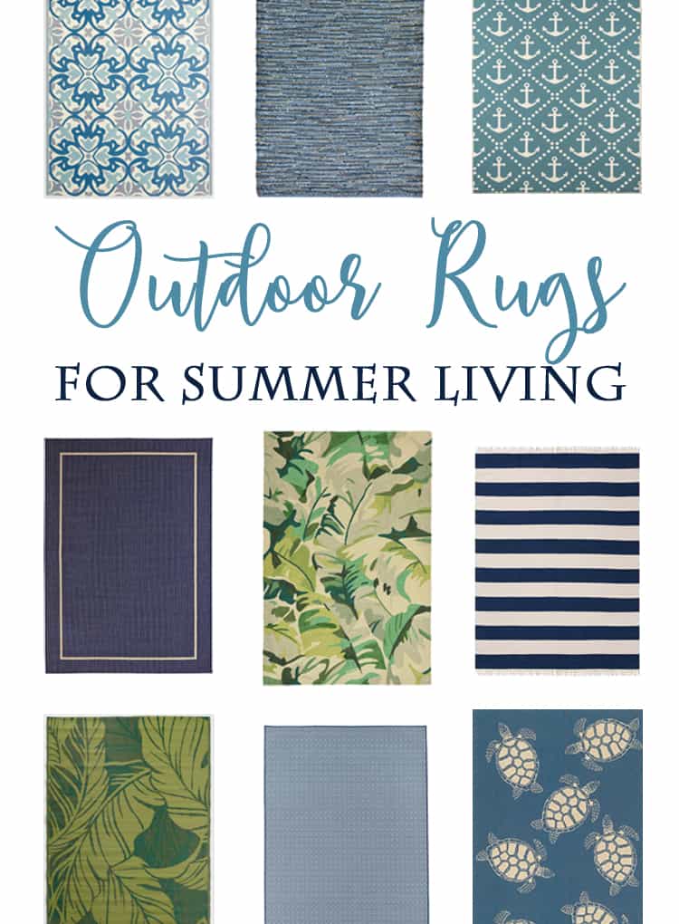 Improve your outdoor living with these Blue and Green Outdoor Rugs