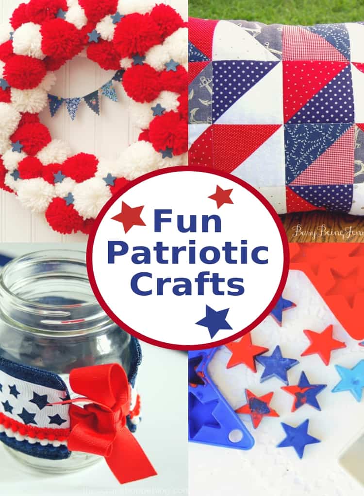 Fun Patriotic Crafts in red, white and blue!