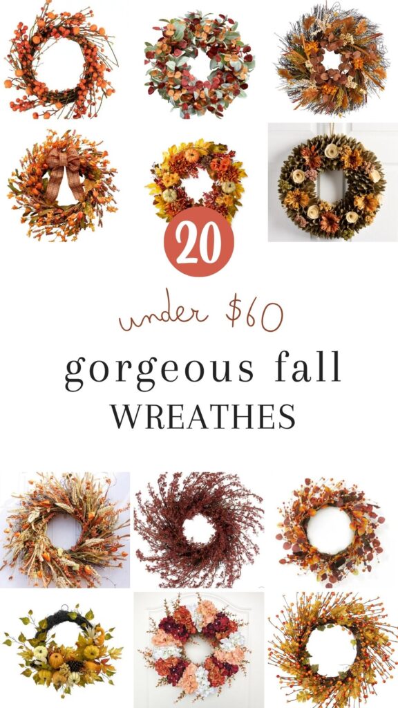 fall wreathes under 60